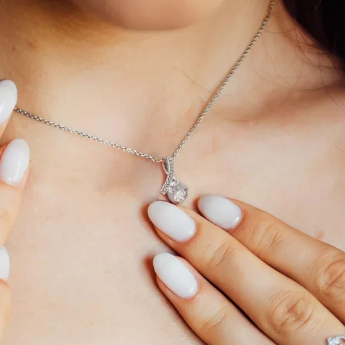 Vista 5 de Kreativfy Feliz día de la madre, colgante para mamáfutura mamá, cumpleaños, collar con tarjeta de mensaje, joyería, colgante de plata, ideas