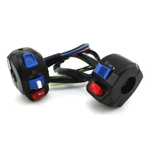 Vista 5 de Aluminio 7/8 ''0.866 in izquierda derecha manija interruptor conjunto de control conjunto para GY6 50cc 125cc 150cc ciclomotor scooter