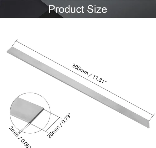 Vista 2 de Utoolmart Broca de herramienta de torno HSS 0.079 in x 0.787 in x 11.811 in Torno cuadrado Torno Herramienta de torneado en blanco de acero de alta