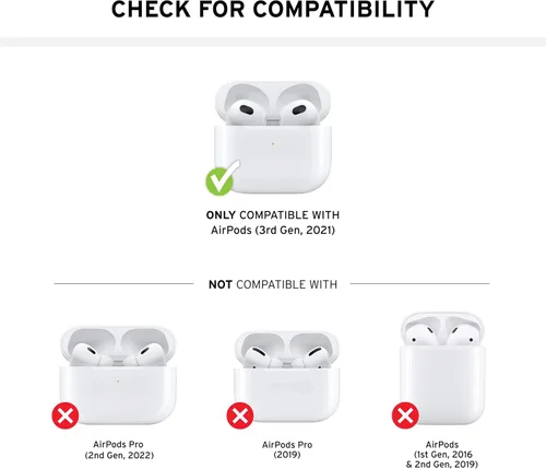 Vista 2 de UAG - Funda diseñada para AirPods (3ª generación 2021) Metropolis Ballistic ARMR Olive Drab, funda protectora resistente compatible con carga