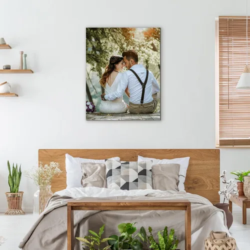 Vista 4 de WEGA Impresiones en lienzo personalizadas con tus fotos (enmarcada de 6 x 8 pulgadas), carga tu imagen/foto, regalos de fotos personalizados