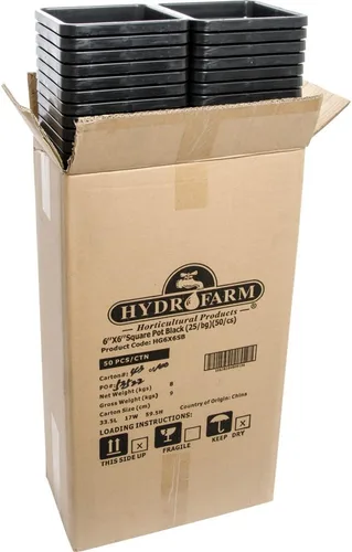 Vista 3 de Active AQUA HG5X5SB, 5" X 5", Negro 5" por 5" Caja cuadrada alta de 100, 7", 5
