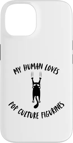 Vista 4 de iPhone XR My Human Loves Pop Culture Figurines - Cat Parent Hobby Case