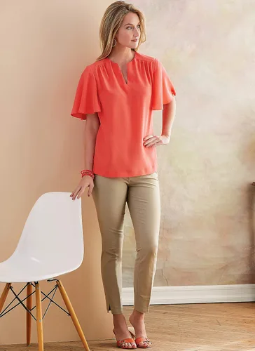 Vista 8 de BUTTERICK B6688A5 Easy Semi-Fitted Blusa de mujer patrones de costura, tallas 6-14, blanco