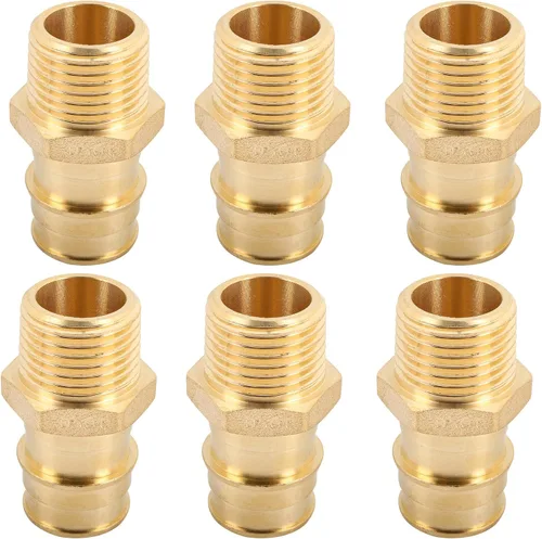 Vista 12 de PEX A Accesorios de latón de expansión, 1/2 "x 1/2" NPT hembra PEX-A Codo de oreja solo para tubos Pex-a (ASTM F1960)-2P
