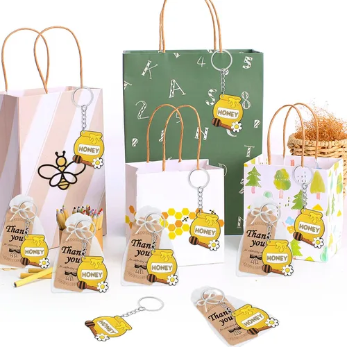 Vista 4 de CiciBear Paquete de 40 decoraciones de fiesta de Honeypot para mamá, bebé, cumpleaños de niños, feliz día de la abeja, fiesta de abeja reina