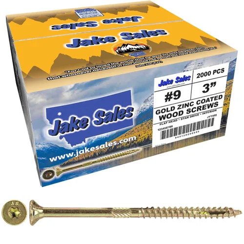Vista 11 de 8 x 1 revestimiento exterior recubierto de bronce, tornillo de madera multiusos compatible con ACQ, cabeza plana Torx/Star Drive de 1 libra, 288