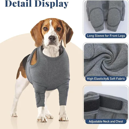 Vista 6 de Dog Anti-Lick Wounds Sleeves Anti Licking Front Leg Protection Sleeve Brace Front Leg Protection Tool Simple Design for Small Large Dogs