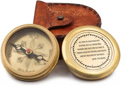 Vista 13 de Compass Gift for Mom/Dad, Vintage Pocket Compass Engraved with Go Confidently Customized Gifts for Women/Men, Baptism 2026 Communion Christian