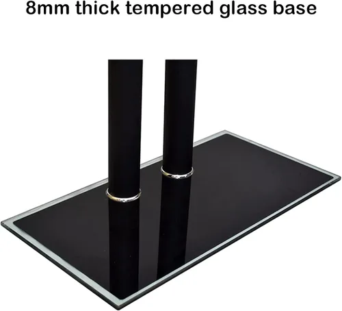 Vista 7 de Monitor Arms Tv Stand Universal Tv Stand Desktop Tv Stand, Suitable for 32-55 Inch Tvs, Adjustable Height, with Tempered Glass Base