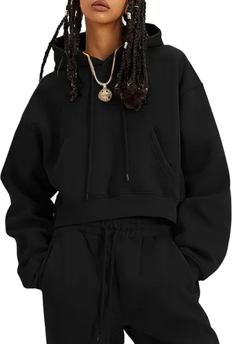 Vista 73 de Kissonic Conjunto deportivo de forro polar para mujer, 2 piezas, sudadera con capucha y pantalones deportivos