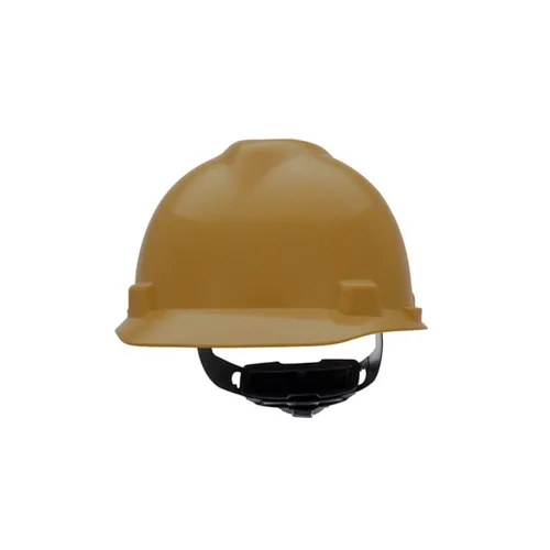 Vista 3 de MSA 495851 V-Gard - Casco de seguridad, con suspensión de trinquete Fas-Trac III, carcasa de polietileno, protección anti-impacto superior, correas