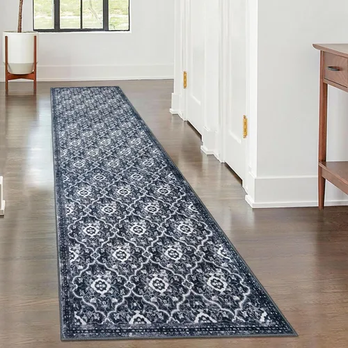 Vista 99 de KILOCOCO Alfombra marroquí pequeña, de 2 x 3 pies, color negro/dorado, súper suave, lavable, para interiores, vintage, lavable, antideslizante