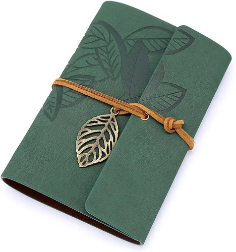 Vista 12 de Funda para notebook de cuero sintético, estilo vintage, con diseño de hojas, Negro