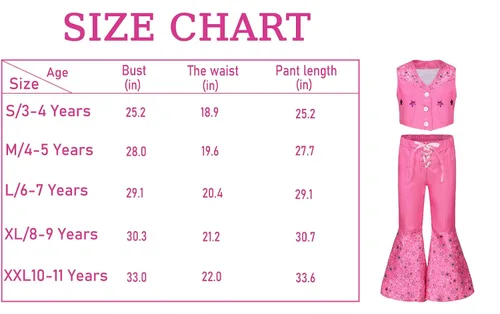 Vista 6 de ZFQI Disfraz de vaquero para niñas, conjunto de uniforme de vaquera rosa con bufanda y pendientes