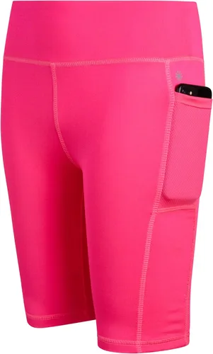 Vista 6 de Pantalones cortos de ciclismo para niñas, paquete de 4 pantalones cortos de compresión atlética de cintura alta para niñas, para baile, yoga