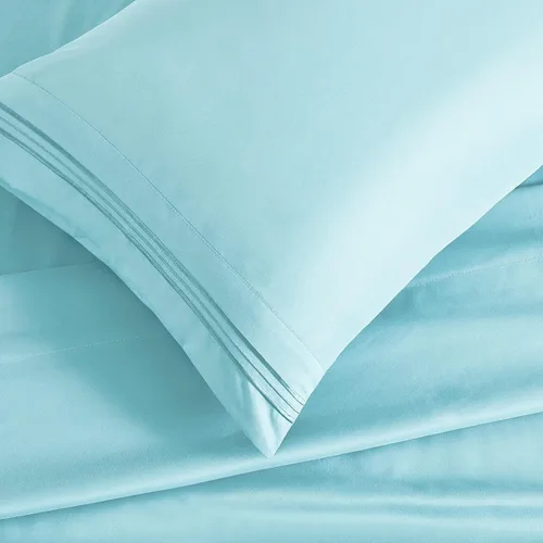 Vista 6 de Manyshofu Juego de sábanas de tamaño individual con bolsillos extra profundos, sábanas y fundas de almohada de 1800 hilos de lujo para hotel, juego