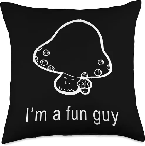 Vista 4 de Funny Mushrooms Lover Gift Shirts Funny I'm A Fun Guy Fungi Pun Throw Pillow, 16x16, Multicolor