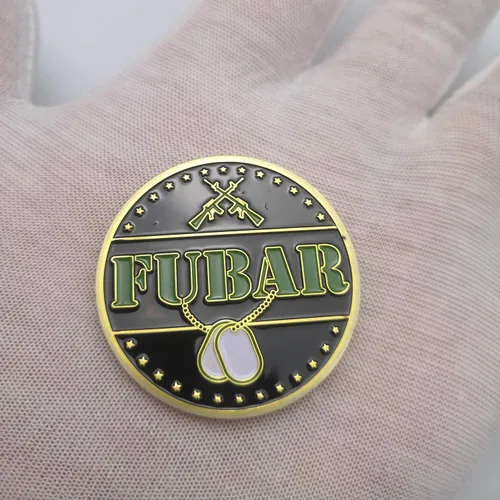 Vista 3 de Toma de decisiones Moneda Flipping Coin FUBAR Snafu Challenge (dorado)