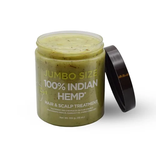 Vista 2 de Kuza Tratamiento 100% de cáñamo indio para el cabello y el cuero cabelludo, mejora la salud del cabello seco y el cuero cabelludo, tamaño junio, 18