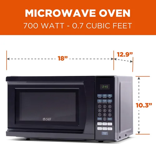 Vista 3 de Commercial Chef CHM770B - Microondas para encimera, 0.7 pies cúbicos, cafetera K-Classic negra y Keurig K-Classic, una sola porción, programable, 6