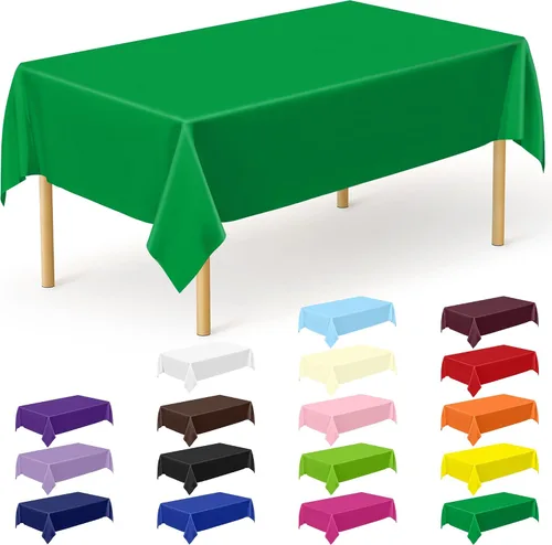 Vista 95 de Suministros de regreso a clases, 2 manteles de 108 x 54 pulgadas, manteles desechables coloridos para el primer día de escuela, rectangular
