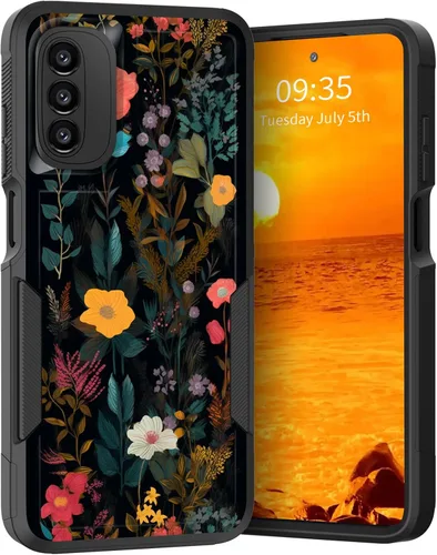 Vista 263 de para Moto G Play 4G 2024, funda de dos capas híbrida resistente y a prueba de golpes, PC duro + silicona suave protectora para Motorola Moto G Play