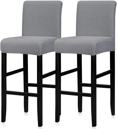 Vista 10 de Lellen - Fundas para taburete de bar de jacquard, fundas para silla de taburete de bar, fundas para silla de bar, fundas para taburete de bar