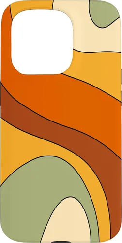 Vista 14 de Retro Liquid Swirl Rainbow 70s Aesthetic Boho Burnt Orange Case for iPhone 17