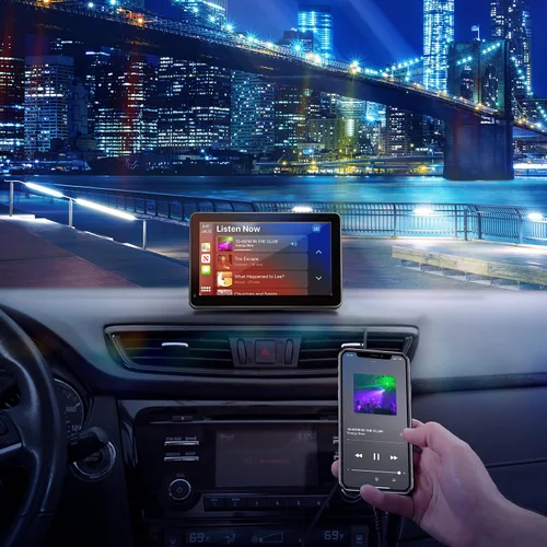Vista 7 de Car and Driver INTELLIDASH PRO - Pantalla táctil IPS inalámbrica con Bluetooth, SiriusXM, Siri Assistant. Soporte para parabrisas de tablero