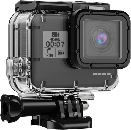Vista 11 de HONGDAK Carcasa impermeable para GoPro Hero11 Black Mini, carcasa protectora de buceo de 169 pies para Hero 11 Mini funda de buceo subacuática