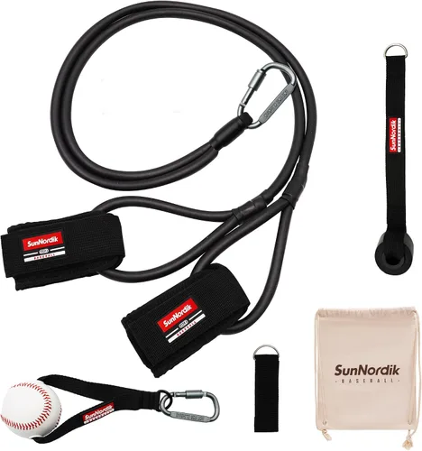 Vista 12 de SunNordik Bandas de resistencia para lanzadores, equipo de entrenamiento de béisbol y softbol para mejorar la fuerza del brazo y el entrenamiento