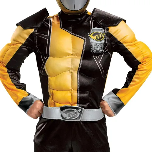 Vista 4 de Power Rangers Classic Beast Morphers Gold Ranger - Disfraz para niño