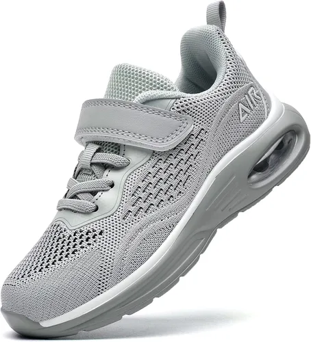 Vista 2 de SoGoNati Tenis deportivos de aire para niños, ligeros, transpirables, sin cordones, para correr, deportes, caminar (niño pequeñoniño grande)