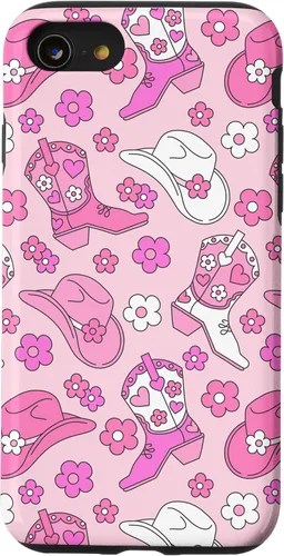 Vista 18 de iPhone 16 Pink Cowgirl Aesthetic Cowboy Boots Cowboy Hat Western Cute Case