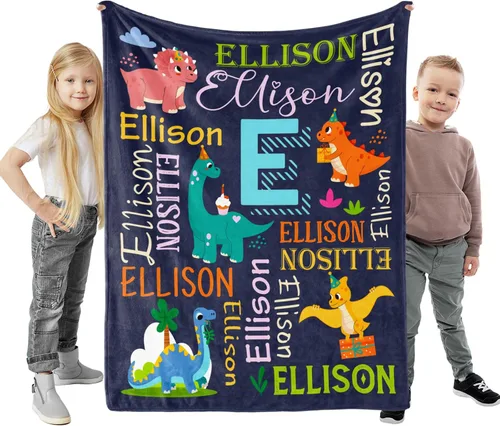 Vista 10 de Manta de bebé personalizada, manta con nombre personalizado para niños, bebés y adultos, mantas con animales personalizadas para niñas, niños