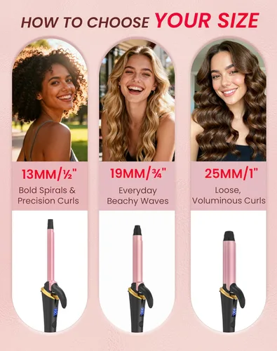 Vista 8 de Ukliss Mini rizador de 1/2 pulgada, rizador de barril pequeño de viaje para cabello corto y flequillo, calor rápido de 30 segundos, 5 ajustes