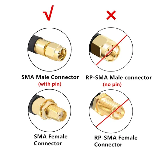 Vista 7 de XRDS -RF Cable SMA de 1 pie, cable de extensión SMA con conector SMA macho a SMA hembra de 50 ohmios KMR240 cable coaxial SMA de baja pérdida