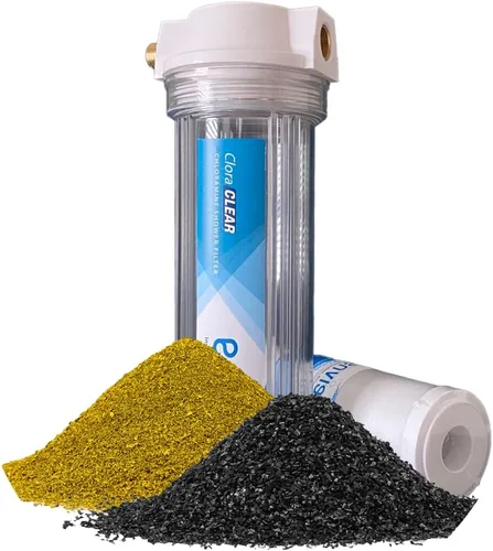 Vista 3 de Envig CloraClear - Filtro de ducha de cloramina y sulfuro de hidrógeno, reduce la picazón en la piel seca, pérdida de cabello, caspa, eccema