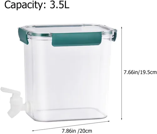 Vista 7 de Homoyoyo Dispensador de bebidas con espita para nevera, dispensador de bebidas de plástico, jarra de agua fría, contenedor de detergente para jugo
