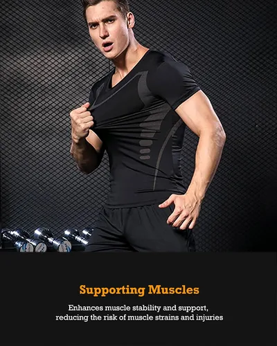 Vista 6 de BOOMCOOL 5 piezas de ropa de gimnasio para hombres, conjuntos de entrenamiento