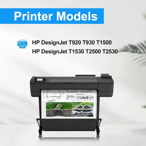 Vista 4 de LCL Cartucho de tinta de repuesto compatible para impresoras HP 727 XL F9J76A B3P19A 300ML de alto rendimiento DesignJet T920 T930 T1500 T1530 T2500