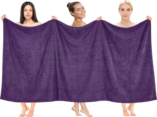 Vista 10 de Cotton Paradise Juego de 6 toallas, 100% algodón suave y absorbente turco para baño, 2 toallas de baño, 2 toallas de mano, 2 toallitas, juego