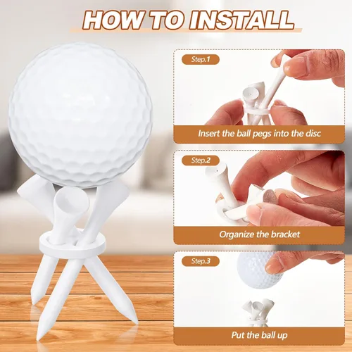 Vista 3 de Gemscream - Soporte de exhibición de pelotas de golf de acrílico con 3