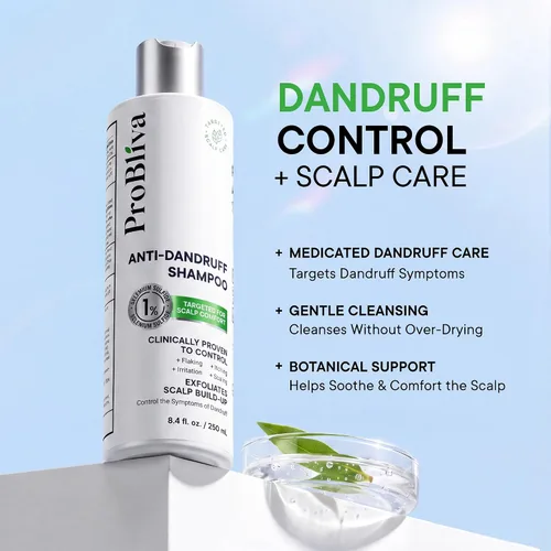 Vista 7 de ProBliva Anti Dandruff Shampoo: Medicated Dandruff Shampoo - 2-Pack