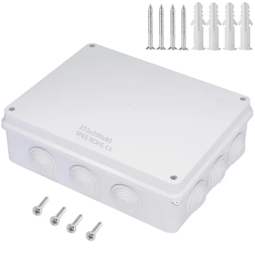 Vista 12 de Zulkit Caja de conexiones de plástico ABS IP55 a prueba de polvo e impermeable, cajas eléctricas universales para proyectos, carcasa, color blanco