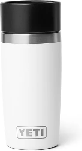 Vista 11 de YETI Rambler - Botella de viaje de 8 onzas, acero inoxidable, aislada al vacío con tapa a prueba de fugas, color negro