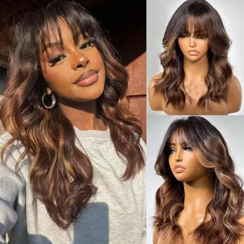 Vista 10 de Peluca de cabello Remy brasileño ondulado 4/30, cabello Remy brasileño prearrancado de 13 x 6, peluca de encaje frontal HD, sin pegamento, peluca