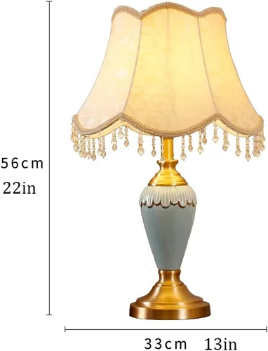 Vista 2 de Desk Lamp Reading Light Chinese Retro Table Lamp Bedroom Bedside Lamp Living Room Decoration Ceramic Table Lamps Office Desktop Decor Desk Lamp