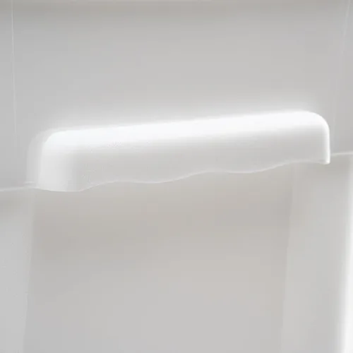 Vista 2 de Winco Contenedor cuadrado de almacenamiento, 22 cuartos de galón, blanco, mediano